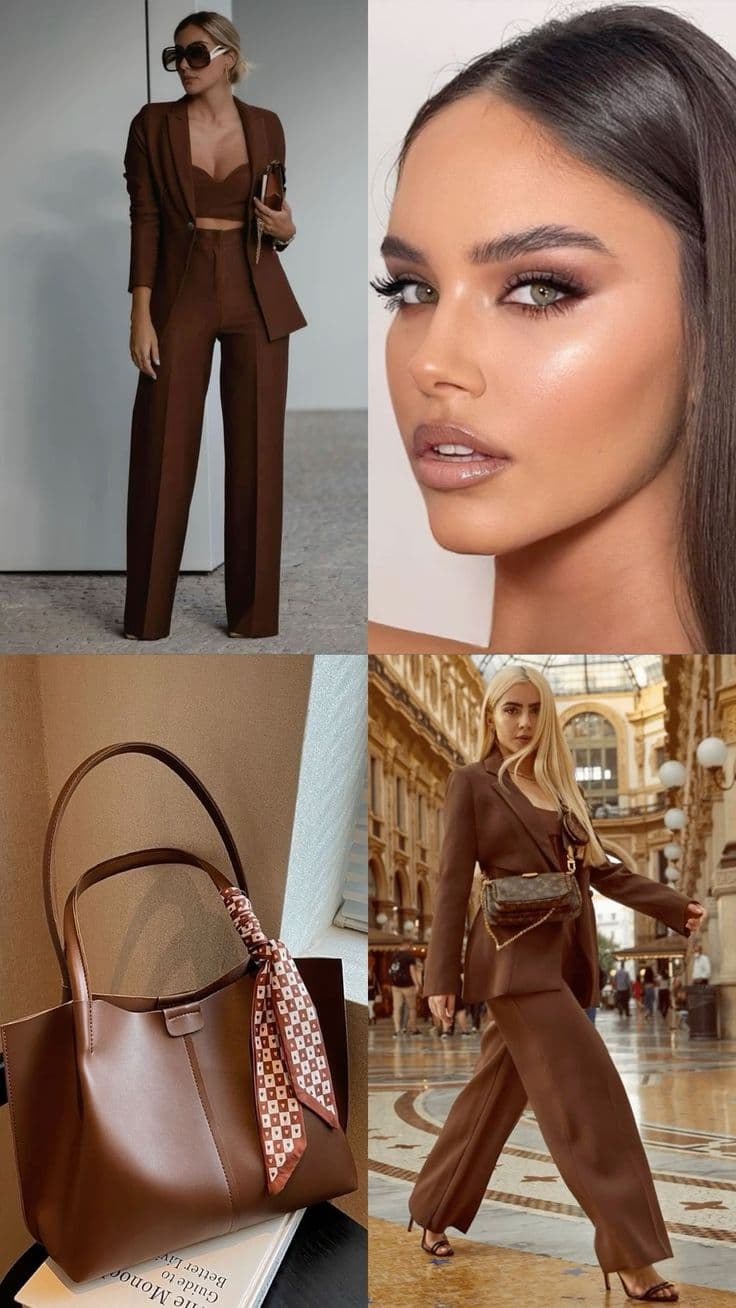 Imagem com algumas tendencias no marrom