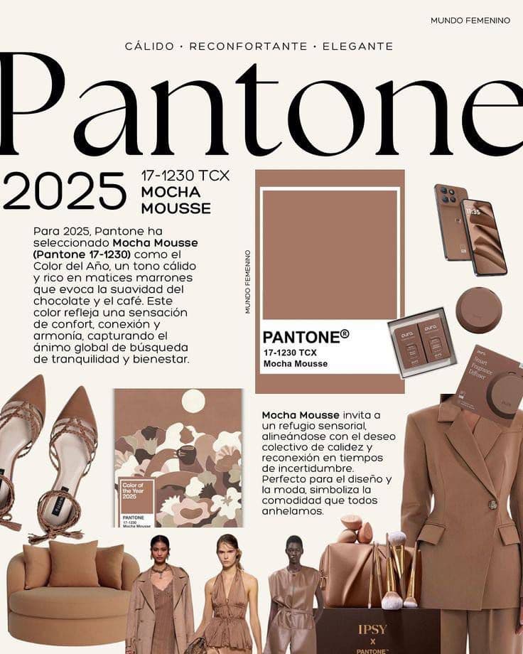 Imagem com recorte sobre Pantone 2025